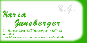 maria gunsberger business card
